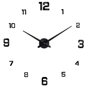 Часы настенные модульные 3D d60-120 арабские цифры цвет чёрный Рубин (1/10)