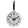 Часы настенные сковорода пластик 25*43 корпус серый с белым (10)
