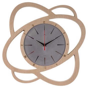 Часы настенные фигурные пластик 45,5*44,5 Звезда корпус бежевый Рубин (1/5)