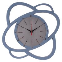 Часы настенные фигурные пластик 45,5*44,5 Звезда корпус синий Рубин (1/5)