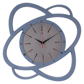 Часы настенные фигурные пластик 45,5*44,5 Звезда корпус синий Рубин (1/5)