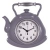 Часы настенные чайник пластик 27*28,5 Классика корпус серый с серебром Рубин (1/10)
