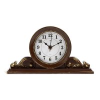 Часы настольные Рубин 25*14 корпус коричневый с золотом (1/10)