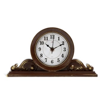Часы настольные Рубин 25*14 корпус коричневый с золотом (1/10)