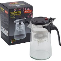 Чайник заварочный GUNG FU 0,7л стеклянный с кнопкой (24)