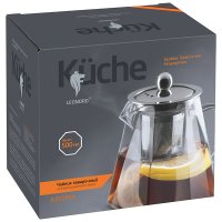 Чайник заварочный Leonord AROMA 0.5л "пирамидка" боросиликатное стекло (1/12)