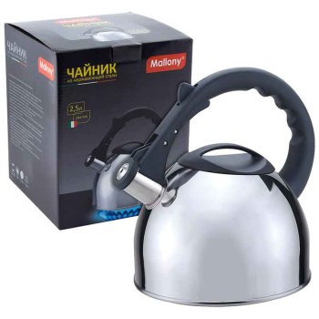 Чайник со свистком MAL-042-С 2,5л нерж сталь полированный (12)