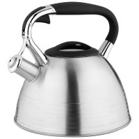 Чайник со свистком Modern 3л нерж сталь матовый ручка soft-touch