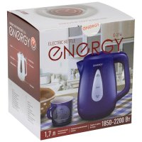 Чайник электрический пластик Energy E-214 1.7л 2200Вт подсветка фиолетовый (1/12)