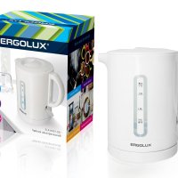 Чайник электрический пластик Ergolux ELX-KH01-C01 1.7л 2300Вт спираль белый (12)
