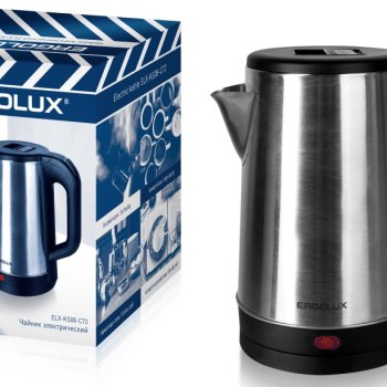 Чайник электрический сталь Ergolux ELX-KS08-C72 1.8л 1600Вт черный (12)
