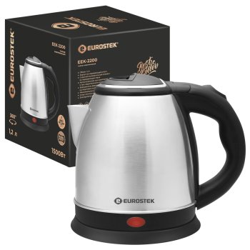 Чайник электрический сталь Eurostek EEK-2200 1.2л 1500Вт серебристый (1/12)