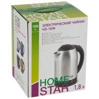 Чайник электрический сталь Homestar HS-1009 1.8л 1500Вт стальной (1/12)