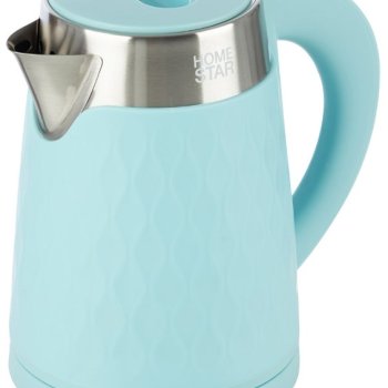 Чайник электрический сталь Homestar HS-1021 1.7л 1500Вт голубой (12)