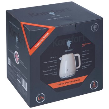 Чайник электрический сталь Leonord LE-1546 1.7л 2200Вт бежевый (1/6)