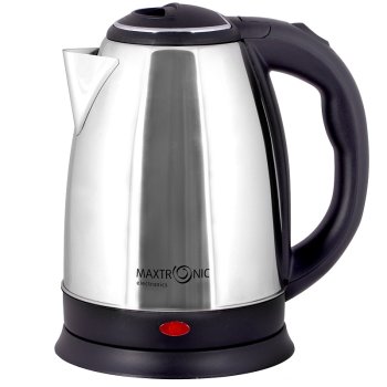 Чайник электрический сталь Maxtronic MAX-305 1.8л 1500Вт серебристый/чёрный (1/16)