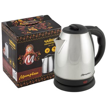 Чайник электрический сталь Матрёна MA-198 1.8л 1500Вт (12)