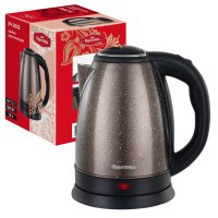 Чайник электрический сталь Чудесница ЭЧ-2002, 1.8л, 1500Вт, коричневый (12)