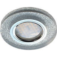 Светильник Ecola MR16 DL1650 GU5.3 Glass Стекло Круг Серебряный блеск / Хром 25x95