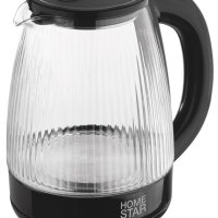 Чайник электрический стекло Homestar HS-1045 1.8л 1500Вт черный (12)
