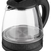 Чайник электрический стекло Homestar HS-1053 1.2л 1500Вт черный (12)