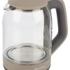 Чайник электрический стекло Матрёна MA-006 1.8л 1500Вт бежевый (12)