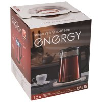 Чайник электрический стекло-металл Energy E-200 1.2л 1350Вт красный (1/12)