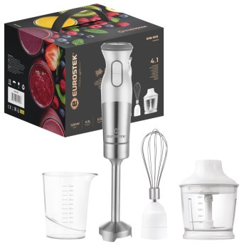 Блендер погружной Eurostek EHB-1001 1200Вт 2 скорости белый/серебристый (1/8)