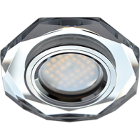 [] Ecola MR16 DL1652 GU5.3 Glass Стекло 8-угольник с прямыми гранями Хром / Хром 25x90