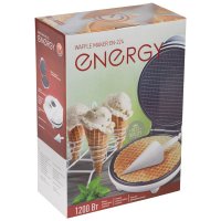 Вафельница Energy EN-224 1200Вт конус для рожков белый (6)