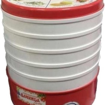 Сушилка для овощей и фруктов Дачница СШ-006, 520Вт, 20л, 5 поддонов, белый/красный