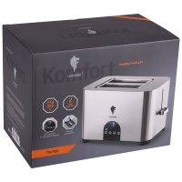 Тостер Leonord LE-1731D 750-850Вт, LED-дисплей, поддон для крошек, серебристый металлик (1/6)