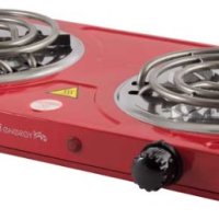 Электроплитка 2конфорки Energy EN-904R 2000Вт спираль d140мм красный (4)
