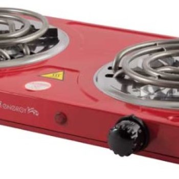Электроплитка 2конфорки Energy EN-904R 2000Вт спираль d140мм красный (4)