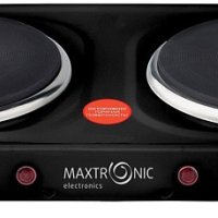 Электроплитка 2 конфорки Maxtronic MAX-AT-002BH 2000Вт диск чёрный (1/6)