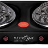 Электроплитка 2 конфорки Maxtronic MAX-AT-002BS 2000Вт спираль чёрный (1/6)