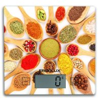 Весы кухонные электронные Ergolux ELX-SK01-С11 5кг 150х150мм CR2032 Яркие приправы (20)
