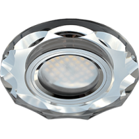 Светильник Ecola MR16 DL1653 GU5.3 Glass Стекло Круг с вогнутыми гранями Хром / Хром 25x90