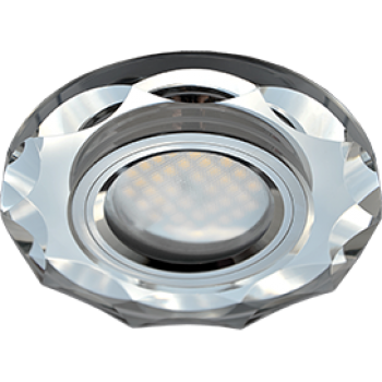 Светильник Ecola MR16 DL1653 GU5.3 Glass Стекло Круг с вогнутыми гранями Хром / Хром 25x90