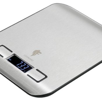 Весы кухонные электронные Leonord LE-1702 5кг 2хR03 (не в комлекте) сталь (12)