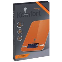 Весы кухонные электронные Leonord LE-17703 10кг 2хCR3022 (в комплекте) LCD-дисплей стекло оранжевый (1/12)