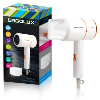 Фен Ergolux ELX-HD11-C01 1200Вт белый (50)