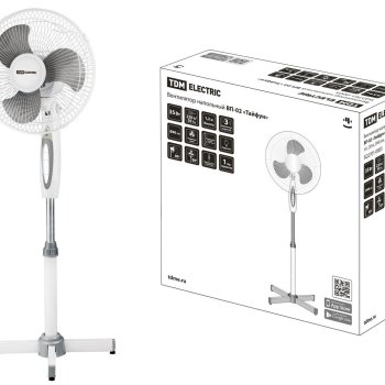 Вентилятор напольный TDM ВП-01 Тайфун 40Вт D400 серый (2)