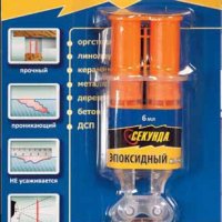 Клей Секунда эпоксидный 3мин (3+3мл) шприц (1хBL) (12/72)