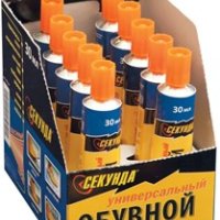 Клей Секунда Обувной 30мл водостойкий шоу-бокс (10/120)