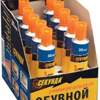 Клей Секунда Обувной 30мл водостойкий шоу-бокс (10/120)