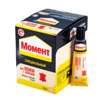 Клей Момент Водостойкий для кожи и замши 30мл шоу-бокс (10/120)