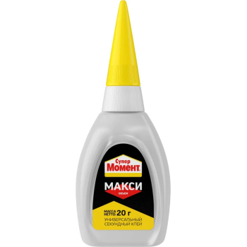 Клей секундный 20г универсальный шоу-бокс Момент Супер Макси (48)