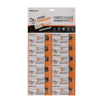 Клей-гель 3г на мульти-карте универсальный секундный Proconnect (12/288)