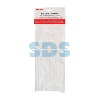 Клеевые стержни d=11.3мм 270мм прозрачные 10шт в упаковке (100)